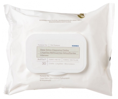 Korres Detoxifying Intense Cleansing Wipes 30 Wipes