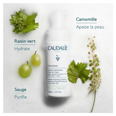 Caudalie Vinoclean Mousse Nettoyante Fleur de Vigne Lot de 2 x 150 ml