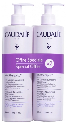 Caudalie Vinotherapist Hranilna telesna nega s hialuronom, komplet 2 x 400 ml
