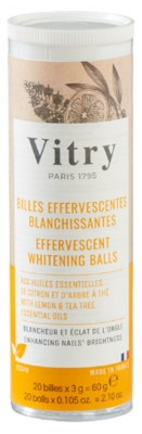 Vitry Cuidado de las Uñas Blanco y Brillante 20 Perlas