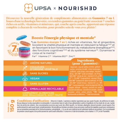 UPSA x Nourished Gummies 7en1 Énergie 30 Gummies