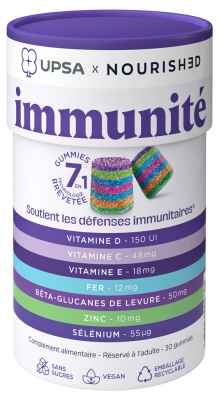 UPSA x Nourished Gummies 7en1 Immunité 30 Gummies