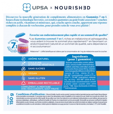 UPSA x Nourished Gummies 7en1 Sommeil 30 Gummies