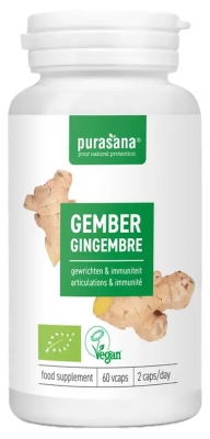 Purasana Ginger Organic 60 Capsules