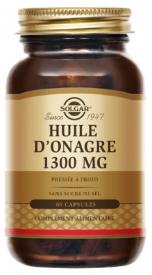 Solgar Huile d'Onagre 1300 mg 60 Capsules