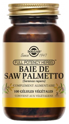 Solgar Baies de Saw Palmetto 100 Gélules Végétales