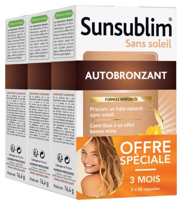 Nutreov Sunsublim Autobronzeador Pack de 3 x 28 Cápsulas
