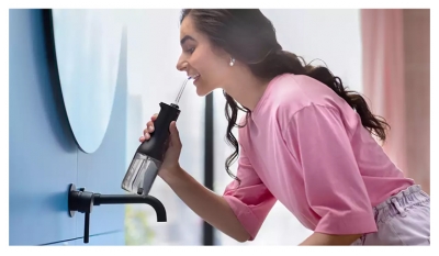 Aparat de igienă bucală fără fir Philips Sonicare 3000 HX3826/33 Cordless Power Flosser - Culoare: Negru