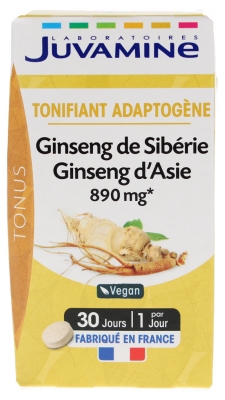 Juvamine Siberische Ginseng Aziatische Ginseng 30 Tabletten