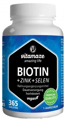Vitamaze Biotyna + Cynk + Selen 365 Tabletek