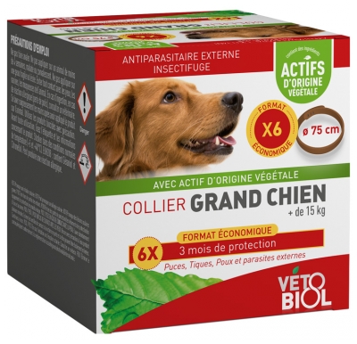 Vétobiol Halsbånd Stor Hund 6 Halsbånd