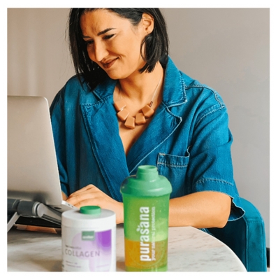 Purasana Feel Beautiful Collagène Poudre Saveur Mûre 240 g