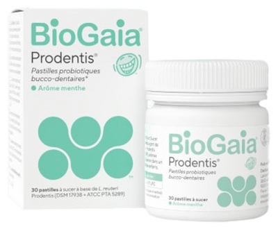 BioGaia Prodentis Pastilles Probiotiques Bucco-Dentaires Arôme Menthe 30 Pastilles