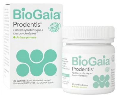 BioGaia Prodentis Pastilles Probiotiques Bucco-Dentaires Arôme Pomme 30 Pastilles