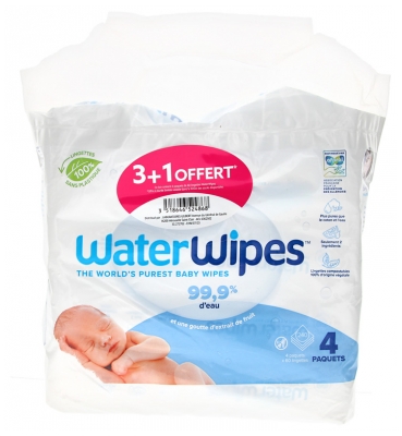 Waterwipes Opakowanie 3 x 60 Chusteczek + 60 Chusteczek Gratis