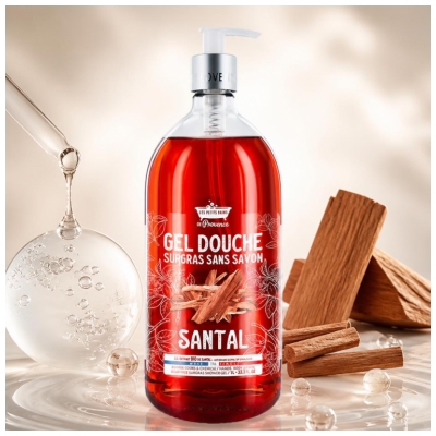 Gel de Duș Santal Les Petits Bains de Provence 1 L