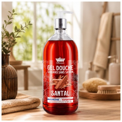 Les Petits Bains de Provence Gel de Ducha Sándalo 1 L