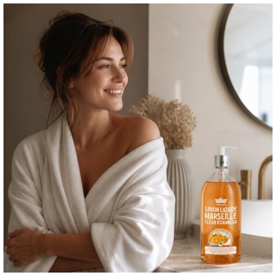 Les Petits Bains de Provence Sabão de Marselha Flor de Laranjeira 1 L