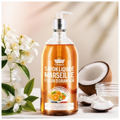 Les Petits Bains de Provence Sabão de Marselha Flor de Laranjeira 1 L