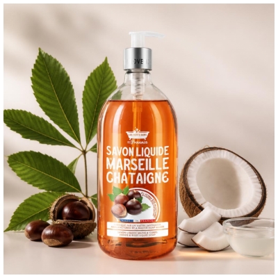 Les Petits Bains de Provence Sabonete de Marselha Castanha 1 L