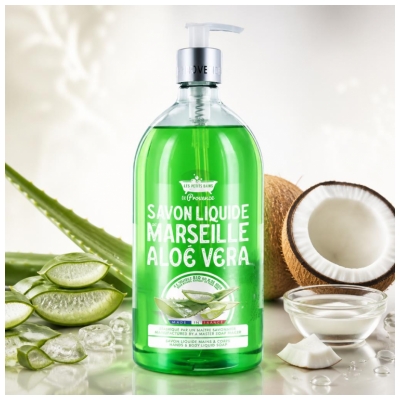 Les Petits Bains de Provence Savon de Marseille Aloe Vera 1 L