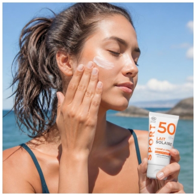 Laboratoires de Biarritz Sport Apsaugos nuo saulės pienelis SPF50 Veidui ir Kūnui Bio 50 ml + Lūpų balzamas SPF30 Bio 15 ml