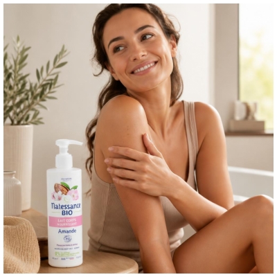 Natessance Latte Nutriente per il Corpo Alla Mandorla Biologica 400 ml