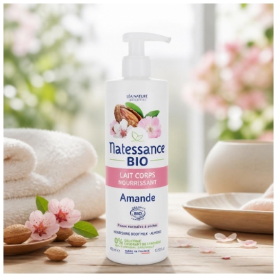 Natessance Leche Corporal Nutritiva Almendra Ecológica 400 ml