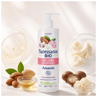Natessance Leche Corporal Nutritiva Almendra Ecológica 400 ml