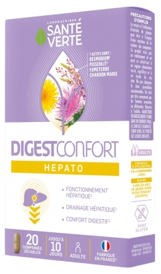 Santé Verte DigestConfort Hepato 20 Comprimés