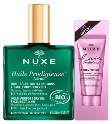 Nuxe Prodigious Olja Neroli Bio 100 ml + Hair Prodigieux Spegelglans Schampo 30 ml På Köpet