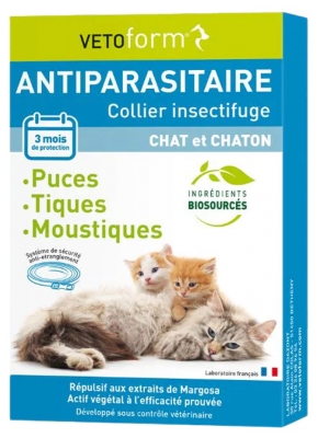 Vetoform Antiparasitaire Collier Insectifuge Chat et Chaton