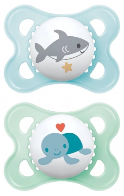 MAM 2 Soothers Original Animals 2-6 Months - Model: Shark and Turtle