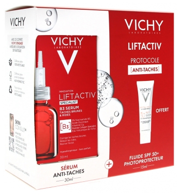 Vichy LiftActiv Specialist B3 Sérum Taches Brunes & Rides 30 ml + UV-Age Daily Fluide SPF50+ 15 ml Gratis