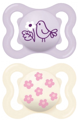 MAM 2 dudlíky Supreme 2-6 Měsíců - Model: Ptáci a kv?tiny