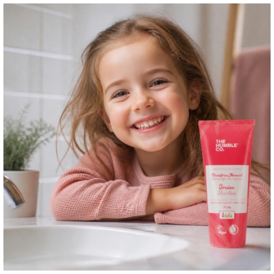 The Humble Co. Kids Lasten Hammastahna Mansikka 75 ml