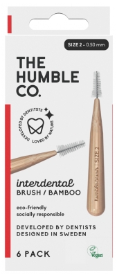 The Humble Co. 6 Bamboo Interdental Brushes - Size: Size 2: 0,50mm