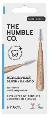 The Humble Co. 6 Bamboo Interdental Brushes - Size: Size 3: 0,60mm
