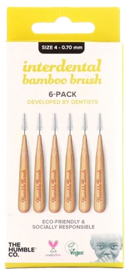 The Humble Co. 6 Bamboo Interdental Brushes - Size: Size 4: 0,70mm