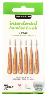 The Humble Co. 6 Bamboo Interdental Brushes - Size: Size 5: 0,80mm