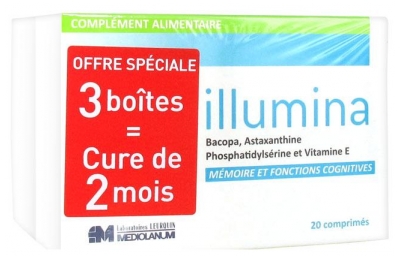 Laboratoire Leurquin Mediolanum Illumina 3 x 20 Comprimés (à consommer de préférence avant fin 05/2020)