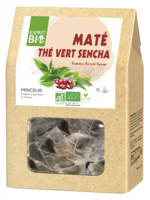 Esprit Bio Yerba Maté Zelený Čaj Sencha k Louhování 15 Sáčků