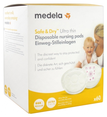 Medela Safe & Dry Coussinets d'Allaitement à Usage Unique Ultra Thin 60 Coussinets