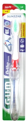 GUM Spazzola da Viaggio Ortodontica 125 - Colore: Rosso