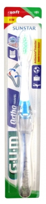 GUM Orthodontic Travel Toothbrush 125 - Colour: Blue