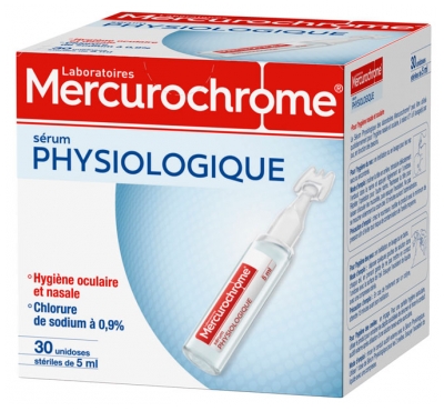 Mercurochrome Sérum Physiologique 30 Unidoses