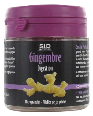 S.I.D Nutrition Digestion Ginger 30 Capsules