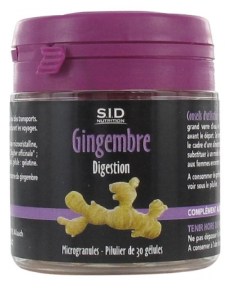 S.I.D Nutrition Digestion Gingembre 30 Gélules