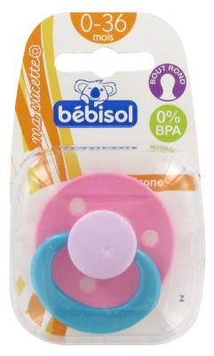 Bébisol Sucette Bout Rond Silicone 0-36 Mois