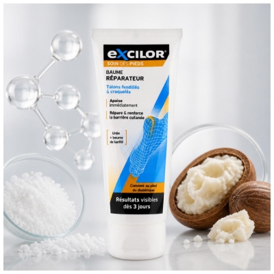 Excilor Remontējošais Balzams Sasprēgājušiem un Sasprēgājušiem Papēžiem 50 ml